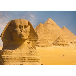 Grafika Kids (01141) - "Sphinx and Pyramids at Giza" - 24 brikker puslespil