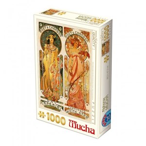 D-Toys (66930-MU05) - Alphonse Mucha: "Moet and Chandon, Cremant Imperial" - 1000 brikker puslespil