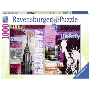 Ravensburger (19613) - "Collage New York City" - 1000 brikker puslespil