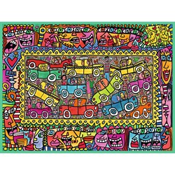 Ravensburger (16356) - James Rizzi: "We are on our way to your party" - 1500 brikker puslespil