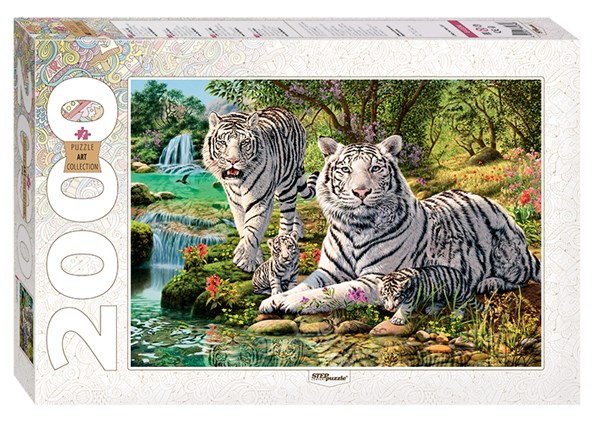 Step Puzzle (84034) - "How many Tigers?" - 2000 brikker puslespil