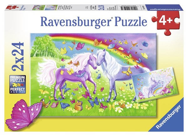 Ravensburger (09193) - "Rainbow Horses" - 24 brikker puslespil