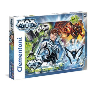 Clementoni (27894) - "Turbo Team-up Max Steel" - 104 brikker puslespil