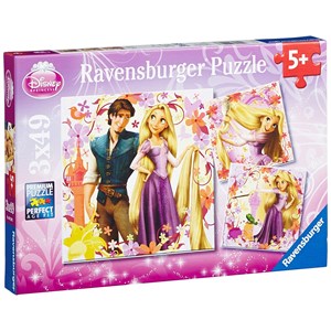 Ravensburger (09298) - "Princesse Rapunzel and Flynn Rider" - 49 brikker puslespil