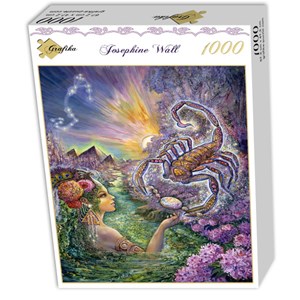 Grafika (00827) - Josephine Wall: "Zodiac Sign, Scorpio" - 1000 brikker puslespil