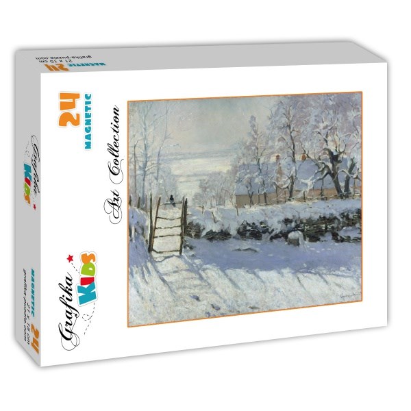 Grafika (00226) - Claude Monet: "The Magpie, 1868-1869" - 24 brikker puslespil