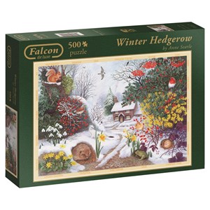 Falcon (11094) - Anne Searle: "Winter Hedgerow" - 500 brikker puslespil