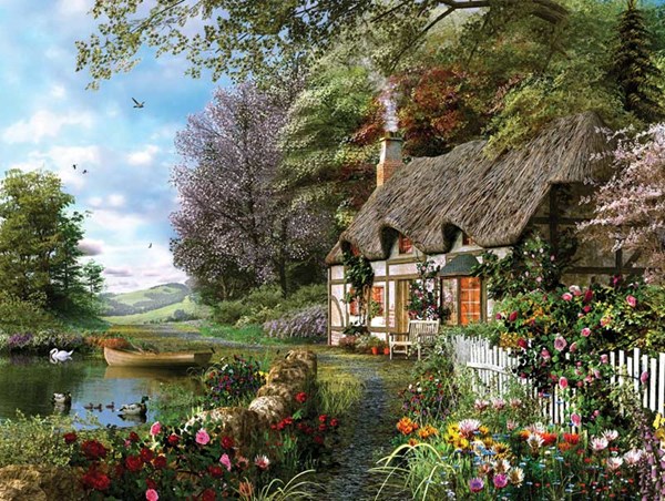 Ravensburger (16202) - Dominic Davison: "Country Cottage" - 1500 brikker puslespil