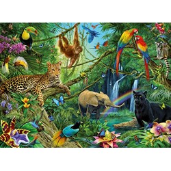 Ravensburger (12660) - "Animals of the Jungle" - 200 brikker puslespil