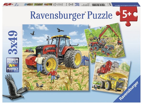 Ravensburger (08012) - "Large Machines" - 49 brikker puslespil