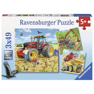 Ravensburger (08012) - "Large Machines" - 49 brikker puslespil