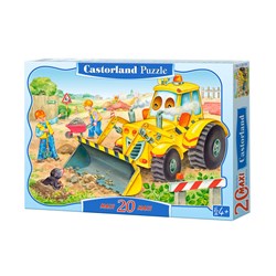 Castorland (C-02139) - "Bulldozer in Action" - 20 brikker puslespil