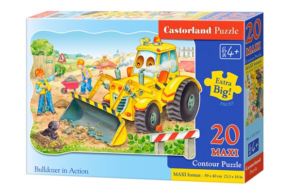 Castorland (C-02139) - "Bulldozer in Action" - 20 brikker puslespil