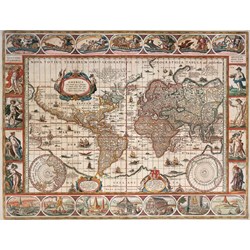 Ravensburger (16633) - "Ancient World Map" - 2000 brikker puslespil