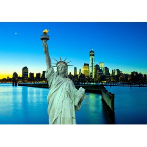 Grafika Kids (00385) - "New York City at Night, USA" - 100 brikker puslespil