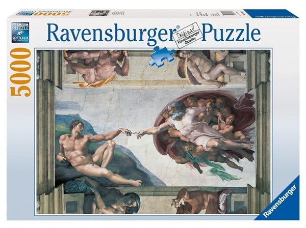 Ravensburger (17408) - Michelangelo: "The Creation of Adam" - 5000 brikker puslespil