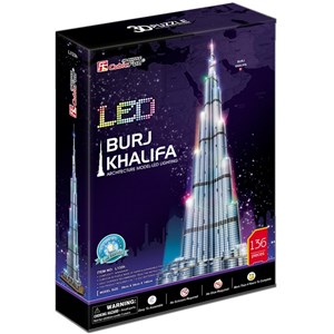Cubic Fun (L133H) - "Burj Khalifa, Dubai" - 136 brikker puslespil