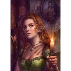 Grafika (01022) - Cris Ortega: "By the Light of a Candle" - 1000 brikker puslespil