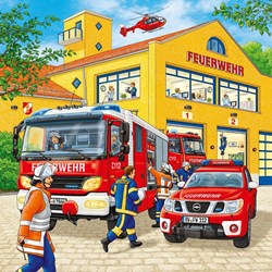 Ravensburger (09401) - "Firemen at Work" - 49 brikker puslespil