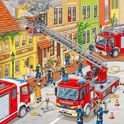 Ravensburger (09401) - "Firemen at Work" - 49 brikker puslespil