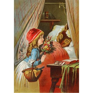 Grafika (00207) - Carl Offterdinger: "Little Red Riding Hood" - 1000 brikker puslespil