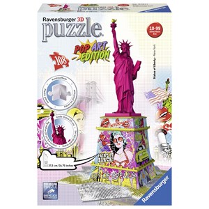 Ravensburger (12597) - "Statue of Liberty Pop Art" - 108 brikker puslespil