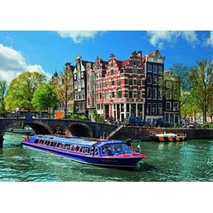 Ravensburger (19138) - "Netherlands, the Amsterdam canals" - 1000 brikker puslespil