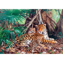 Castorland (C-300280) - "Jaguars in the Forest" - 3000 brikker puslespil