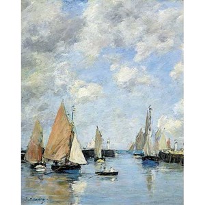 Puzzle Michele Wilson (A506-250) - Eugène Boudin: "The Jetty at High Tide" - 250 brikker puslespil