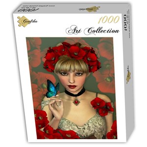 Grafika (T-00093) - "The Woman and the Butterfly" - 1000 brikker puslespil