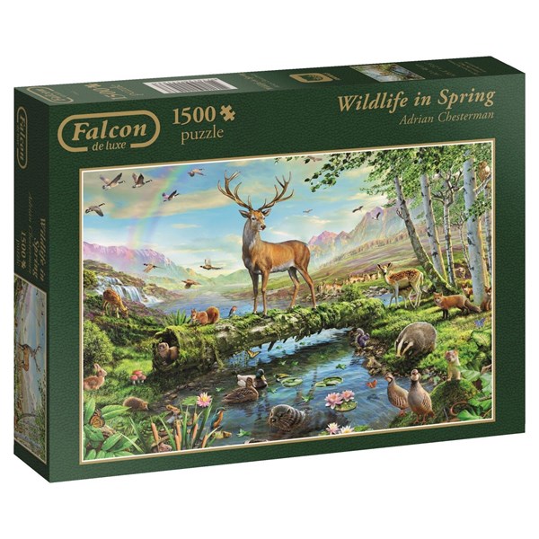 Falcon (11143) - Adrian Chesterman: "Wildlife in Spring" - 1500 brikker puslespil