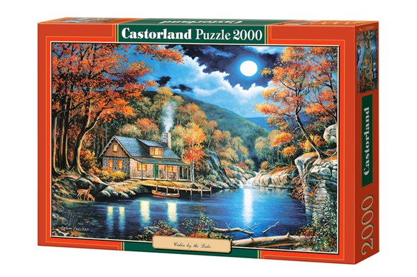 Castorland (C-200504) - "Cabin by the Lake" - 2000 brikker puslespil
