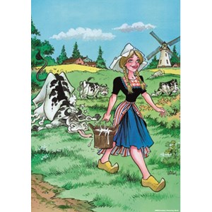 PuzzelMan (028) - Rooie Oortjes: "The Milkmaid" - 1000 brikker puslespil