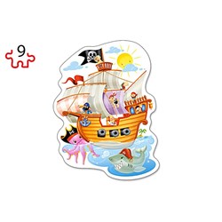 Castorland (B-020010) - "Pirate Treasure" - 9 15 brikker puslespil