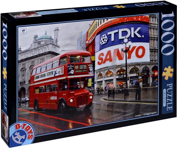 D-Toys (64301-NL01) - "Piccadilly Circus, London" - 1000 brikker puslespil