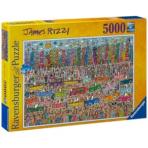 Ravensburger (17427) - James Rizzi: "Nothing is as Pretty as a Rizzi City" - 5000 brikker puslespil