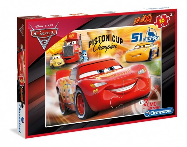 Clementoni (07438) - "Cars" - 30 brikker puslespil