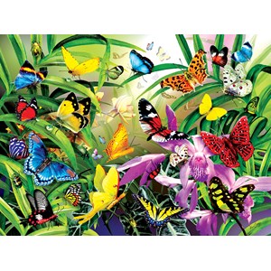 SunsOut (34867) - Lori Schory: "Tropical Butterflies" - 1000 brikker puslespil