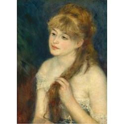 Grafika (01896) - Pierre-Auguste Renoir: "Young Woman Braiding Her Hair, 1876" - 300 brikker puslespil