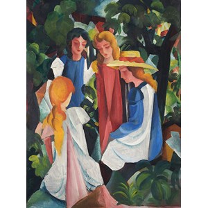 D-Toys (72863-1) - August Macke: "Four Girls" - 1000 brikker puslespil