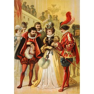 Grafika (00735) - Carl Offterdinger: "Cinderella, illustration" - 1000 brikker puslespil