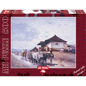 Art Puzzle (80522) - "Ox Cart At OratII" - 500 brikker puslespil