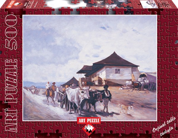 Art Puzzle (80522) - "Ox Cart At OratII" - 500 brikker puslespil