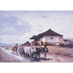 Art Puzzle (80522) - "Ox Cart At OratII" - 500 brikker puslespil