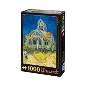 D-Toys (66916-VG10) - Vincent van Gogh: "Kirken ved Auvers" - 1000 brikker puslespil
