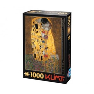 D-Toys (66923-KL01) - Gustav Klimt: "Kysset" - 1000 brikker puslespil