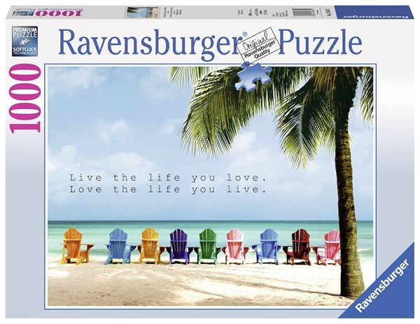 Ravensburger (19635) - "Live the life you love" - 1000 brikker puslespil