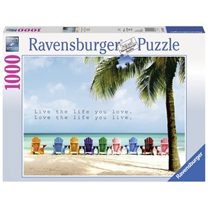 Ravensburger (19635) - "Live the life you love" - 1000 brikker puslespil