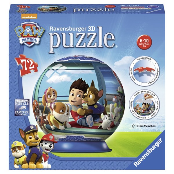 Ravensburger (12186) - "Paw Patrol" - 72 brikker puslespil
