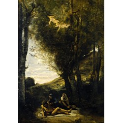 Grafika (01943) - Jean-Baptiste-Camille Corot: "Saint Sebastian Succored by the Holy Women, 1874" - 1000 brikker puslespil